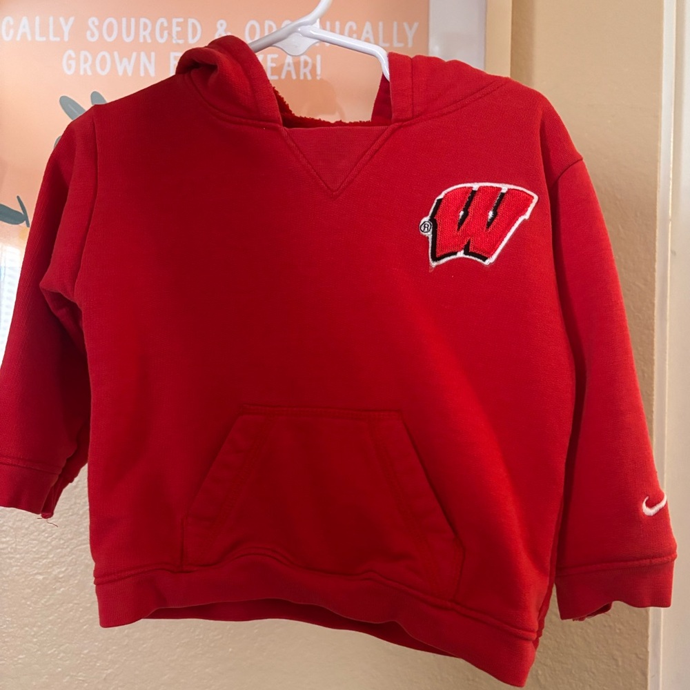 Nike Red Hoodie with W Emblem